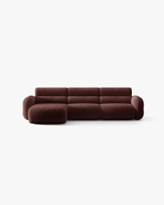 COLTAR PE STANGA, NEO, LEMN DE CIRES, 305X165 CM, TAPITAT CU TAPITERIE DIN TEXTIL CHENILLE GOLD, MICADONI