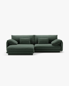 COLTAR PE STANGA TORINO, 250X170, VERDE MUSCHI, CU TAPITERIE DIN TEXTIL STRUCTURAT WIND, MICADONI