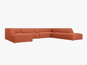 COLTAR RUBY, CU 7 LOCURI, PE DREAPTA, CORAI, CU TAPITERIE DIN TEXTIL STRUCTURAT, MICADONI - Img 2