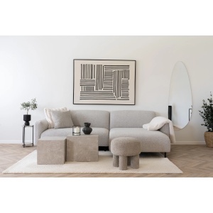 COLTAR SALVADOR 265CM, DIN LEMN SI TEXTIL BOUCLE, DREAPTA, CULOARE GRI DESCHIS, HOUSE NORDIC - Img 2
