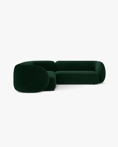 COLTAR SIMETRIC KATE, VERDE SMARALD, 252X252 CM, TAPITAT CU TAPITERIE DIN TEXTIL CATIFEA SLAVADOR, MICADONI - Img 2