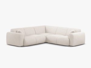 COLTAR SIMETRIC MOLINO, 252 CM, BEJ DESCHIS, CU TAPITERIE DIN TEXTIL CHENILLE EDEN, MICADONI