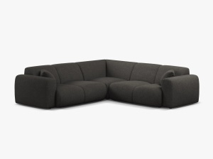 COLTAR SIMETRIC MOLINO, 252 CM, GRI INCHIS, CU TAPITERIE DIN TEXTIL CHENILLE EDEN, MICADONI