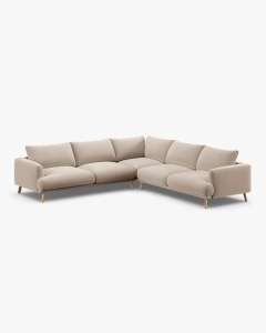 COLTAR SIMETRIC NAOMI, BEJ, 280X280CM, TAPITAT CU TAPITERIE DIN TEXTIL CATIFEA SALVADOR, MICADONI - Img 4