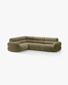 COLTAR SIMETRIC NEO, VERDE MASLINIU INCHIS, 295X295 CM, TAPITAT CU TAPITERIE DIN TEXTIL CHENILLE GOLD, MICADONI - Img 2