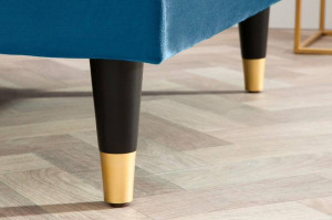 COLTAR SUPER CONFORTABIL 260CM, VELVET II, DIN LEMN SI CATIFEA, ALBASTRU, ARTIM GROUP SELECTION - Img 7
