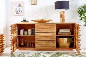 COMODA 160CM, RELIEF, DIN LEMN MASIV DE SALCAM, STIL VINTAGE, ARTIM GROUP SELECTION - Img 3