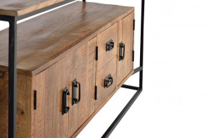 COMODA 180CM, MARO/NEGRU, DIN LEMN DE MANGO/METAL, GINER Y COLOMER - Img 5