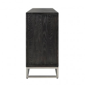 COMODA BLACKBONE, 225 CM, NEGRU/CROM, DIN FURNIR DE STEJAR SI METAL, RICHMOND INTERIORS - Img 5