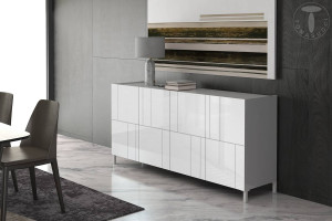 COMODA/BUFET 174CM, EDDY RANDOM, COD 5076, STIL MODERN, REALIZATA PANOURI LAMINATE, USI SEMIGRAFIATE - Img 5