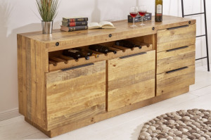 COMODA/ BUFET FINCA 150CM, COD 40457, LEMN MASIV DE PIN, DESIGN NATURAL