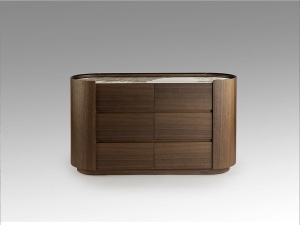 COMODA DORMITOR ENOC 140CM, REALIZATA DIN METAL, MDF SI CERAMICA, DESIGN MODERN, PRODUS DE LUX