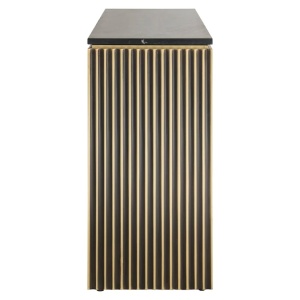 COMODA LES ARCS, 160 CM, NEGRU/AURIU MAT, DIN MDF, MARMURA SI METAL, RICHMOND INTERIORS - Img 4