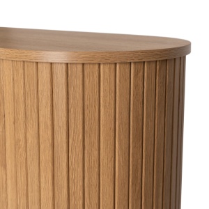 COMODA LIVING 180CM, ARTIM MEBLE, CU 2 USI SI SERTARE, REALIZAT DIN MDF SI METAL, CULOARE STEJAR, STIL MODERN - Img 7