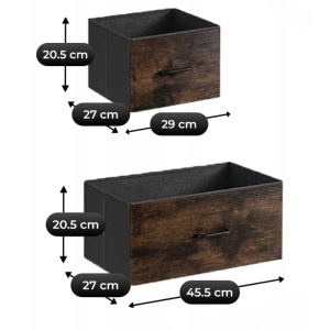 COMODA LIVING 98CM, ARTIM MEBLE, CU SERTARE, REALIZATA DIN METAL SI MDF, CULOARE STEJAR RUSTIC/NEGRU, STIL MODERN - Img 10