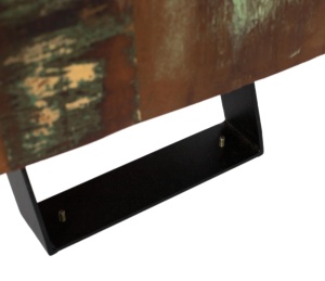 COMODA LIVING DIAMOND 100CM, REALIZATA DIN LEMN DE MANGO SI METAL, CULOARE MULTICOLOR, GINER Y COLOMER - Img 6