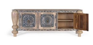COMODA LIVING DIN LEMN 198CM, LEMN DE TEC SI METAL, ARTIM GROUP SELECTION - Img 2