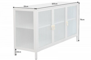 COMODA LIVING, DIN METAL SI STICLA 105CM, DESIGN INDUSTRIAL, ARTIM GROUP SELECTION - Img 7