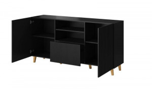 COMODA LIVING, PAFOS-KOM-150-CZ/CZ, 150CM, PLACA LAMINATA, MDF SI PLASTIC, STIL MODERN, CAMA - Img 4