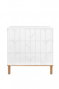 COMODA TOTEME ALB/STEJAR MAT DIN MDF STIL MODERN BA - Img 2