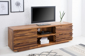 COMODA TV 150CM, BOARD, COD 38411, DIN LEN MASIV DE TRANDAFIR, DESIGN RUSTIC - Img 2