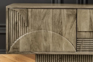 COMODA TV, ART DECO 200CM, LEMN DE MANGO, MODEL 3D, CULOARE GRI, ARTIM GROUP SELECTION - Img 5