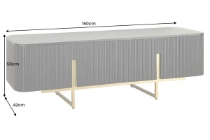 COMODA TV, GATSBY 160CM, LEMN DE MANGO, NEGRU/AURIU, ARTIM GROUP SELECTION - Img 9