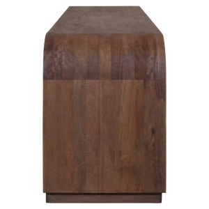 COMODA TV LIVING BALDWIN 180cm, REALIZATA DIN LEMN DE MANGO, CULOARE MARO, STIL MODERN - Img 7