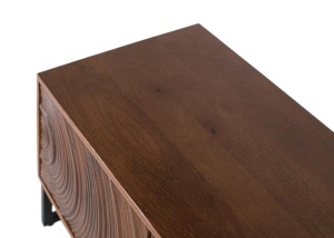 COMODA TV OCASO 170CM, REALIZATA DIN LEMN DE MANGO SI METAL, CULOARE NUC INCHIS, GINER Y COLOMER - Img 6