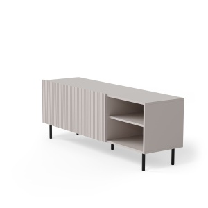 COMODA TV PAXOS RTV-1, 150X40 CM, CASMIR/NEGRU, DIN MDF FURNIRUIT, PAL LAMINAT SI METAL, STIL MODERN - Img 8