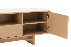 COMODA TV SAVOY 150CM, 3D, REALIZAT DIN MDF SI PLACA CERAMICA, CULOARE TRAVERTIN, ARTIM GROUP SELECTION - Img 8