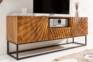 COMODA TV, SCORPION 160CM, DIN LEMN MASIV DE MANGO NATUR SI CADRUL DE METAL, ARTIM GROUP SELECTION - Img 5