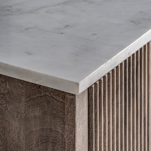 COMODA TV ZERF 200CM, DIN LEMN DE MANGO MDF SI MARMURA, DESIGN CONTEMPORAN, VICAL HOME - Img 5