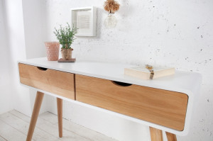 CONSOLA DIN LEMN MASIV DE STEJAR SCANDINAVIA 36435 - DESIGN SCANDINAV - Img 2