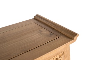 CONSOLA GUBBIO 100CM, REALIZATA DIN LEMN DE TEC, REALIZATA MANUAL, CULOARE NATUR, GINER Y COLOMER - Img 5