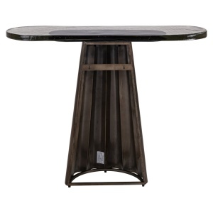 CONSOLA LIVING, BARWICK 110CM, REALIZATA DIN METAL SI STICLA, CULOARE MARO ANTICHIZAT, DESIGN DEOSEBIT, RICHMOND INTERIORS - Img 6