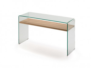 CONSOLA MODERNA 125CM, SONOMA COD 764352 DIN STICLA SI MDF SCHULLER - Img 4