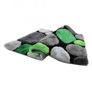Covor 100x140 cm, verde/gri/negru, PEBBLE TYP 1, 0000201388 - Img 6
