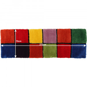 Covor, roşu/verde/galben/violet, 70x210, LUDVIG TYP 4, 0000201409