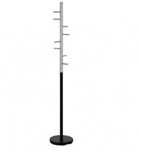 CUIER DE HAINE FERRO, 173 CM, NEGRU/CROM, DIN METAL, STIL MODERN