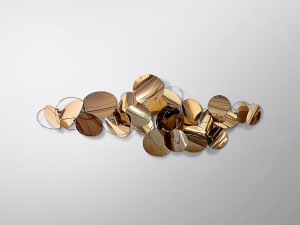 DECORATIUNE PERETE, SERENITY 180CM, METAL, AURIU ROSE, DESIGN EXCLUSIV - Img 2