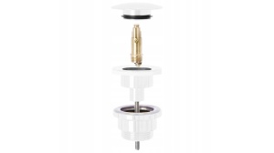 DOP LAVOAR REA UNIVERSAL, CU CLICK CLACK, ALB MAT, DIN ALAMA, CALITATE SUPERIOARA - Img 2