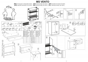 DULAP BUCATARIE VENTO ALB/STEJAR AURIU GC-60/72 STIL MODERN HALMAR - Img 2