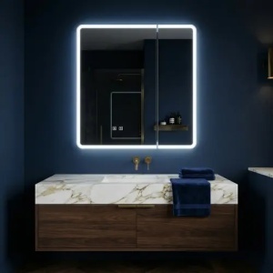 DULAP CU OGLINDA, PENTRU BAIE, CU LED, M1011-60 60x70 CM, CALITATE SUPERIOARA - Img 3