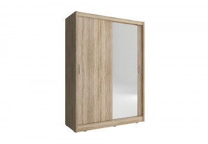 DULAP DORMITOR STEJAR SONOMA CU OGLINDA MAJA 150 DESIGN MODERN PSK