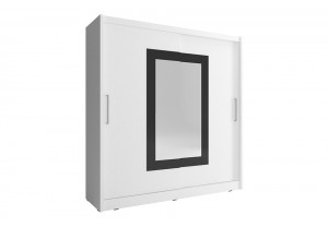 DULAP DORMITOR WIKI II 180 ALB DESIGN MODERN PSK - Img 1