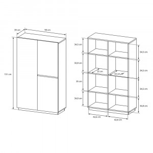 DULAP LIVING CU LED INLINE 90 - DESIGN MODERN - Img 3