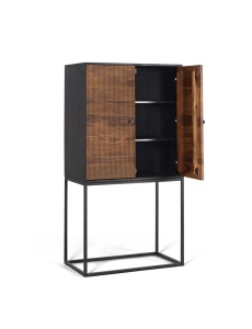 DULAP LIVING VARANASI 80CM, DIN LEMN DE MANGO, FINISAJ NEGRU/MARO, ARTIM GROUP SELECTION - Img 3