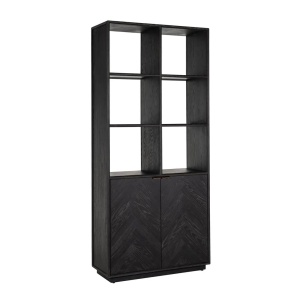 DULAP/ORGANIZATOR BLACKBONE, 210708, CONFECTIONAT DIN FURNIR DE STEJAR SI OTEL INOXIDABIL, NEGRU SI AURIU, STIL RUSTIC - Img 2