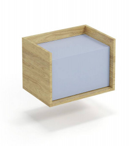DULAPIOR MODULAR MOBIUS 1D, ALBASTRU/NATUR, 36X50 CM, DIN PAL MELAMINAT, STIL MODERN
